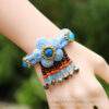 Wholesale Ethnic Style Lijiang Dali Bai Tie-dye Hand-sewn Fabric Blue Dyed Blue Cloth Bracelet Jewelry Miyuki