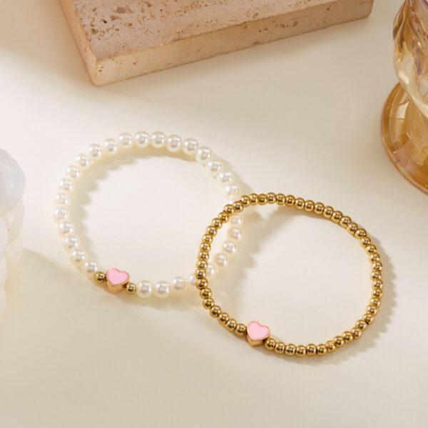 Wholesale Love Pearl Double layer Bracelet