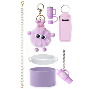 Purple-pearl chain / 7-piece set (excluding cups)