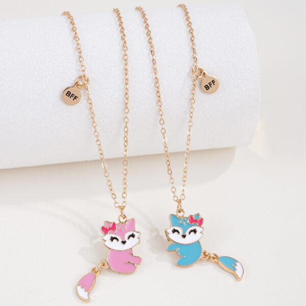 Wholesale Cartoon Animal Fox Best Friend Children's Necklace