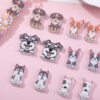 Wholesale 10pcs Through-hole double-sided cartoon pet puppy DIY beads