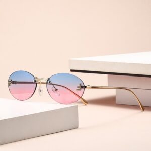 Gold framed blue powder tablets