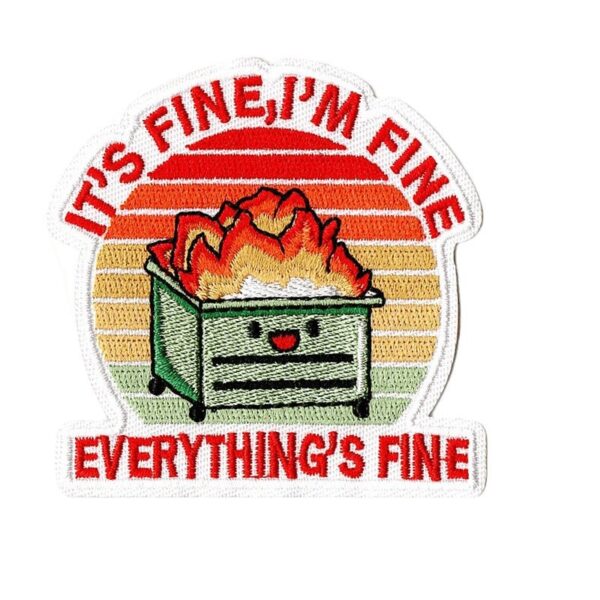 Wholesale Rock punk style embroidered crow skull flame patch