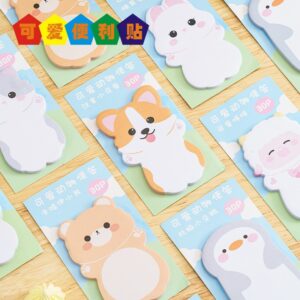Wholesale Cute cartoon animal-shaped post-it notes