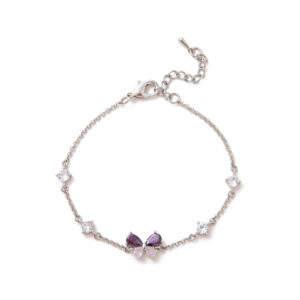 Colorful butterfly bracelet silver