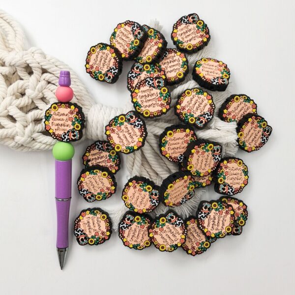 O1CN01ViAaEh2FO3f3E4AId_2216349148869-0-cib Wholesale 10pcs Cartoon Letters Leopard Print Flowers Creative Silicone Beads