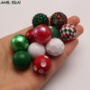O1CN01ViUPZl1QEr9J0ewQ4_2201245431945-0-cib Wholesale 50pcs Red and Green Diamond Print Christmas 20MM Acrylic Beads DIY Mixed Color Mixed Style Beaded Loose Beads Combination