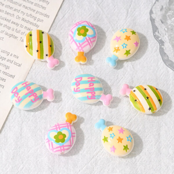 Wholesale Cute Acrylic Beads with Chicken Leg Print