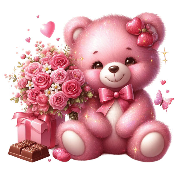 Wholesale Cross-Border Exclusive Christmas Hot-Selling Bear Heat Transfer Stickers, Offset Printing Process, 24-Hour Shipping, 50 Pieces 5% off