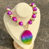 Wholesale Acrylic large bead cherry pendant necklace