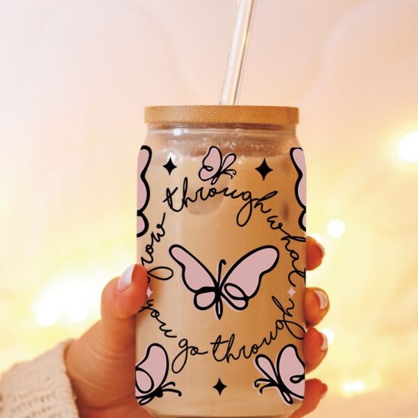 Wholesale Colorful Cartoon Butterfly 16oz Cup UV DTF Wraps