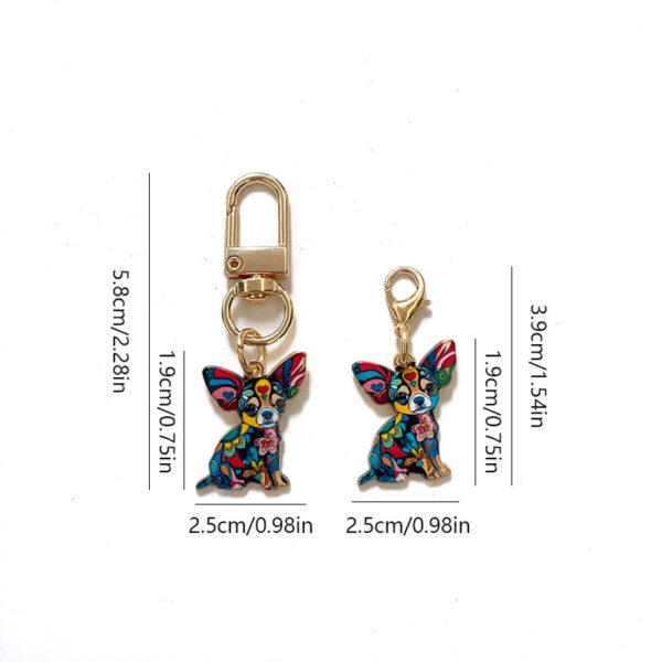 Wholesale Alloy Color Printed Bow Tie Dog Pet Metal Keychain