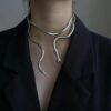 Wholesale Shape Snake Sense Adjustable Snake Bone Necklace