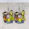 Wholesale Cartoon animals, cats, monsters, bats, Halloween acrylic earrings