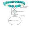 Wholesale European and American Hot-selling Creative All-match White Turquoise Yoga Luminous Lotus Bracelet Multicolor Natural Stone Fluorescent Bracelet for Women
