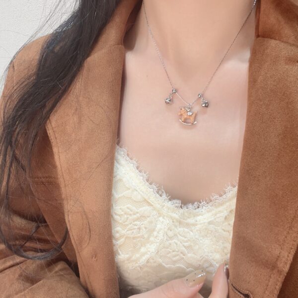 O1CN01VremJh1OnYEjbw0DZ_2209731171750-0-cib Wholesale Cute cartoon horse heart pendant necklace