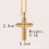 Wholesale Gold plated micro inlaid zircon cross pendant necklace