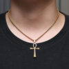 Wholesale Smooth Egyptian Ankh Cross Pendant Men's Necklace