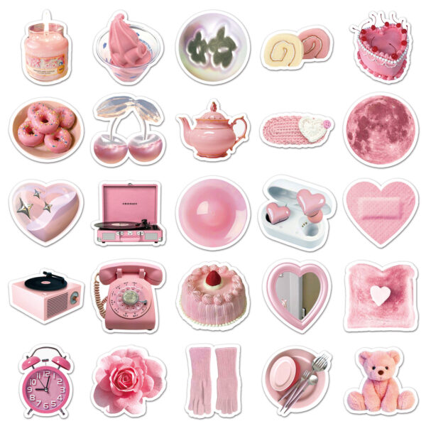 O1CN01VugzGT1kMuhh0sAqK_2208066194670-0-cib Wholesale 100 cute soft pink butterfly doodle stickers