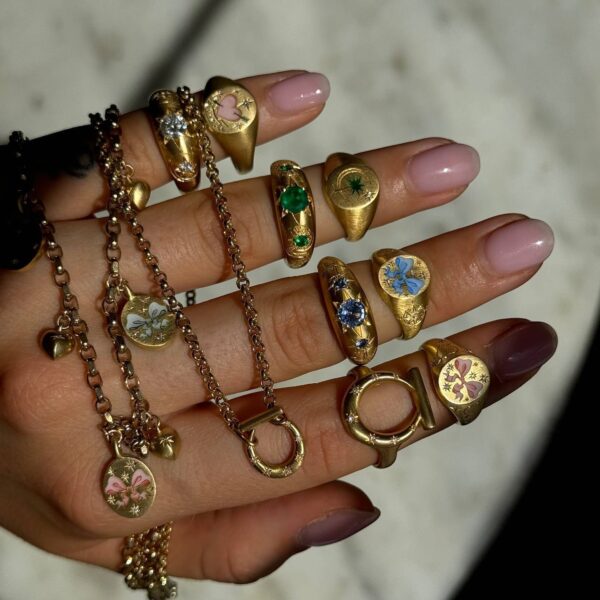 Wholesale Valentine's Day Lion Cartoon Love Painted Stainless Steel Ring