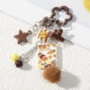 Wholesale Cute five pointed star yellow cartoon keychain OLY Exclusive