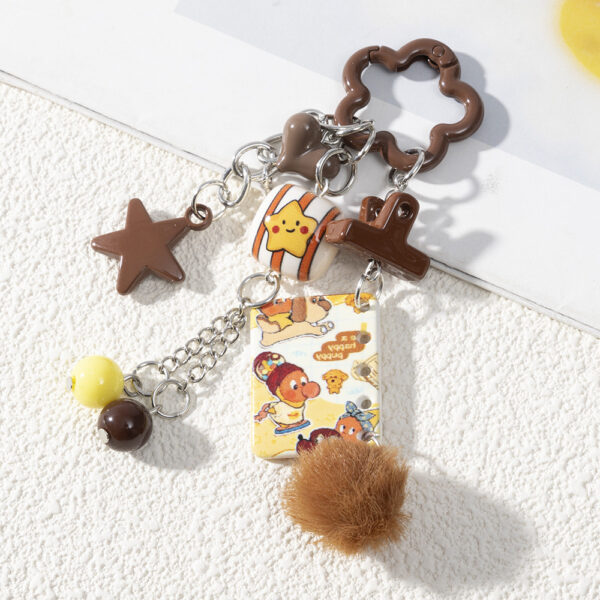 Wholesale Cute five pointed star yellow cartoon keychain OLY Exclusive