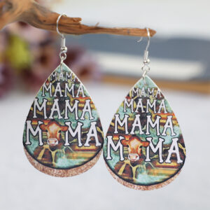 Wholesale leopard earrings Mother's Day gift cow head pattern