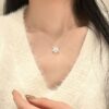 Wholesale Super sparkling frosted brushed star necklace