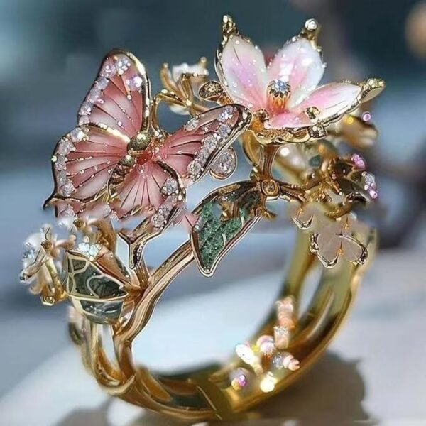 O1CN01VyDnDS1HAtR7mCHXi_3969550718-0-cib Wholesale Butterfly Flower Open Oil op Ring