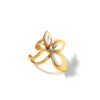 Wholesale Stainless steel ring with elegant petal opening