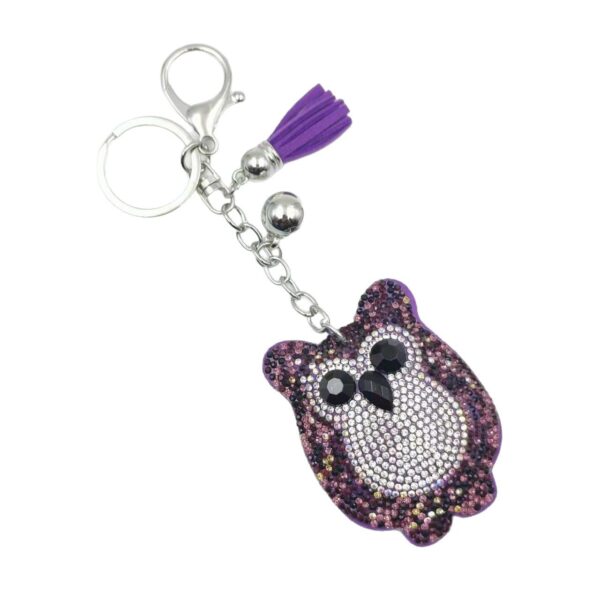 Wholesale cartoon owl rhinestone keychain