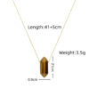 Wholesale Retro Yellow Tiger Stone Series Pendant Titanium Steel Necklace