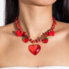 Wholesale Romantic Love Pearl Cherry Valentine's Day Necklace