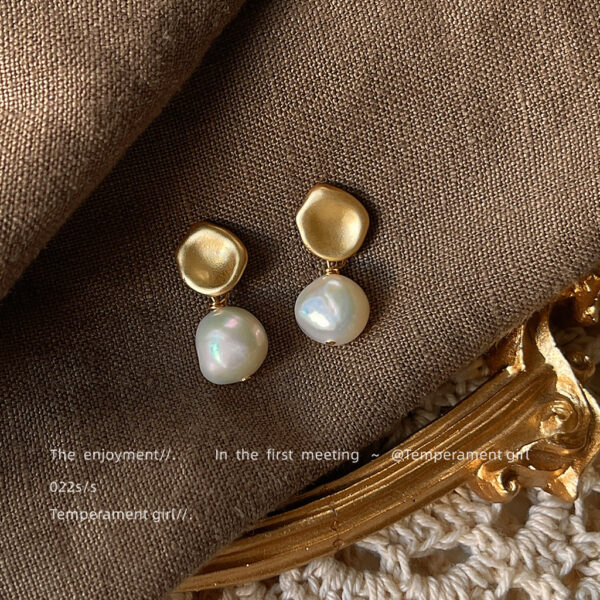 O1CN01W1hpgv1UIkxo2uqmO_2597552495-0-cib Wholesale Baroque Alien Freshwater Pearl 925 Silver Needle Hand-made Design Matte Earrings Elegant Earrings Vintage Earrings Women