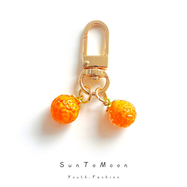 Wholesale Handmade Orange Lemon Ft Metal Keychain