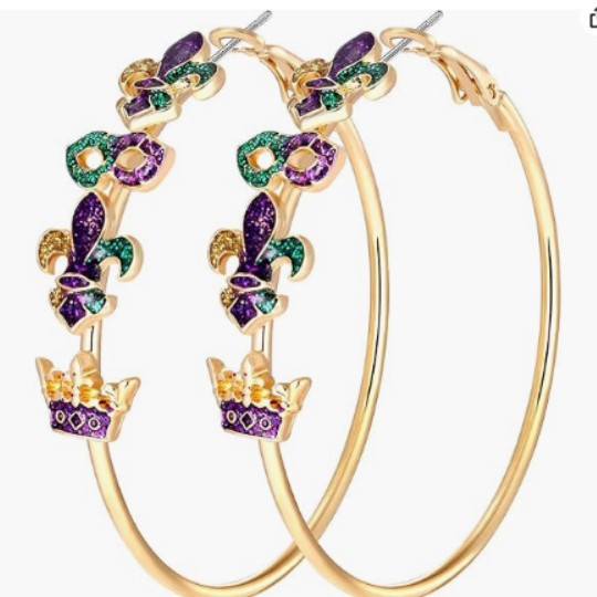 Wholesale St. Patrick's Day Big Hoop Rabbit Joker Earrings