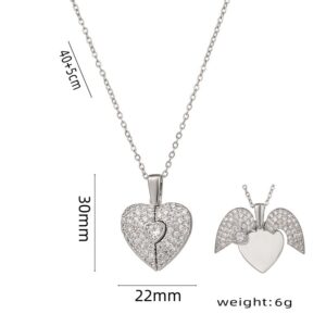 Silver love necklace xl084g