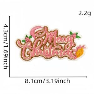 Pink christmas cloth sticker 13 #