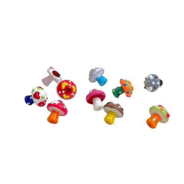 Wholesale Glassy mushroom-shaped long-handled contrasting-color beads