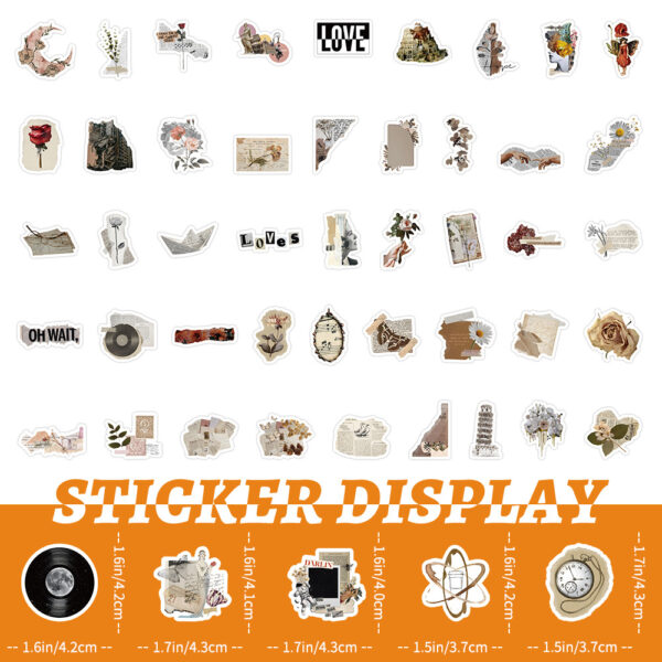 O1CN01W8bQiO1QNYmCpXlKa_2206676631964-0-cib Wholesale 100 Pieces of Old Vintage Newspaper Waterproof Vinyl Stickers