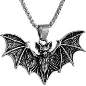 O1CN01W97hgT1mSWnB981ds_2219364804953-0-cib Wholesale Gothic Halloween Bat Pendant Stainless Steel Necklace