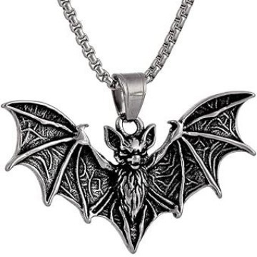 Wholesale Gothic Halloween Bat Pendant Stainless Steel Necklace