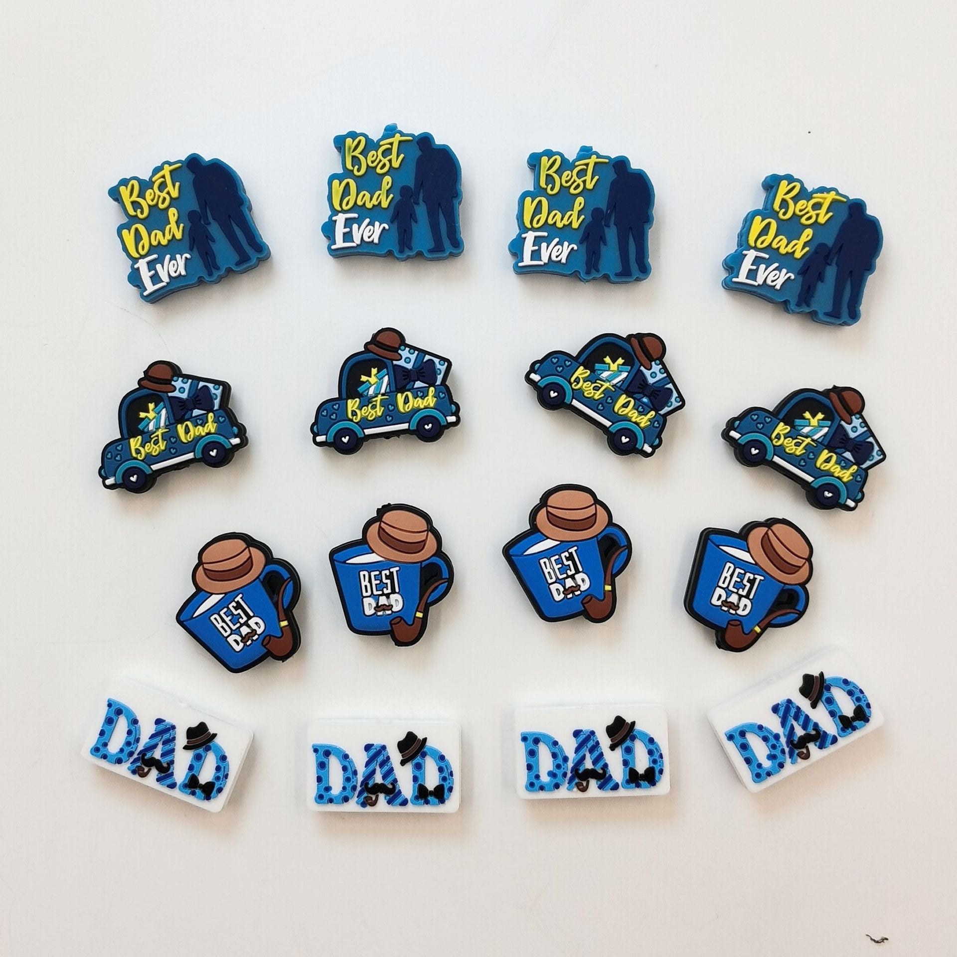Wholesale Father's Day Series Silicone Cartoon Beads