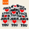 Wholesale 10PCS Love Jesus Silicone Focus Beads