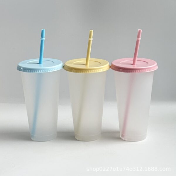 Wholesale Colorful PP material large capacity 710ml plastic straw cup