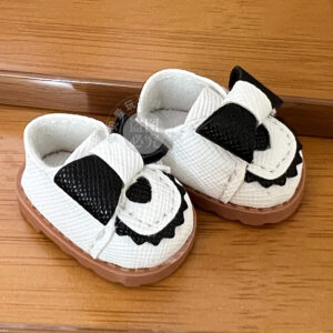 White 3.8cm bow shoes (no velcro)