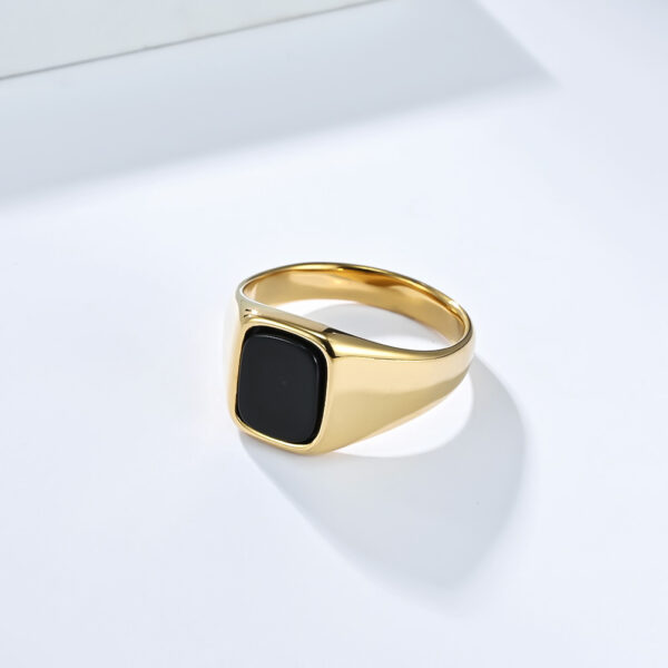 O1CN01WCVpts2860qxNuc77_2816597882-0-cib Wholesale Smooth black stone tiger eye gemstone titanium steel ring