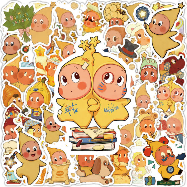 O1CN01WDIxAf2JttoHsJCnu_2220048729480-0-cib Wholesale 50 Cute Cartoon Star People Waterproof Vinyl Stickers OLY Exclusive