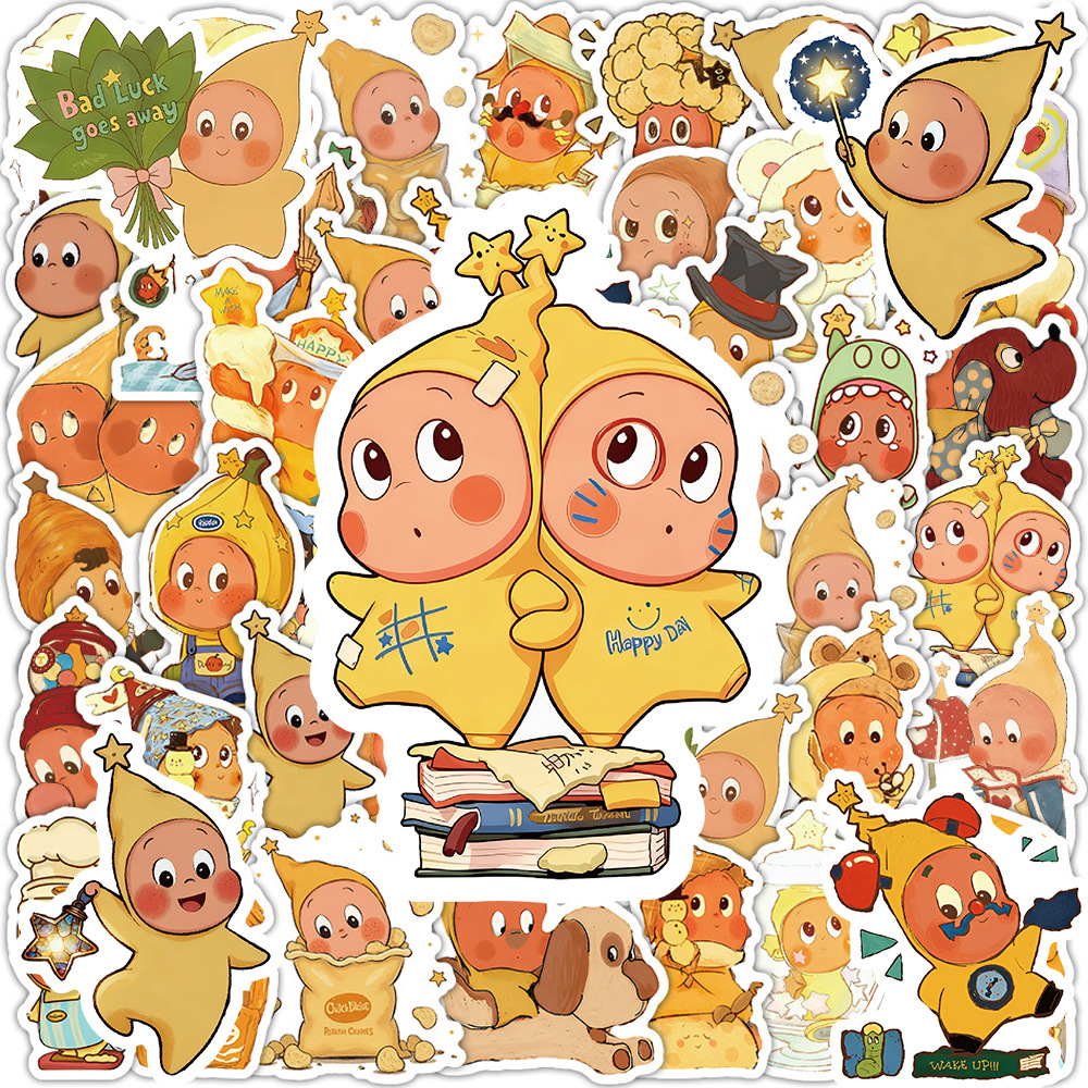 Wholesale 50 Cute Cartoon Star People Waterproof Vinyl Stickers OLY Exclusive