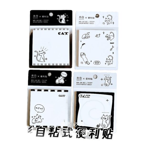 Wholesale cat sticky notes cartoon style convenient sticky notes